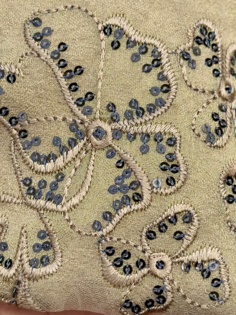 Elina Tissue Embroidered Kurta Set with Dupatta - Rose Gold