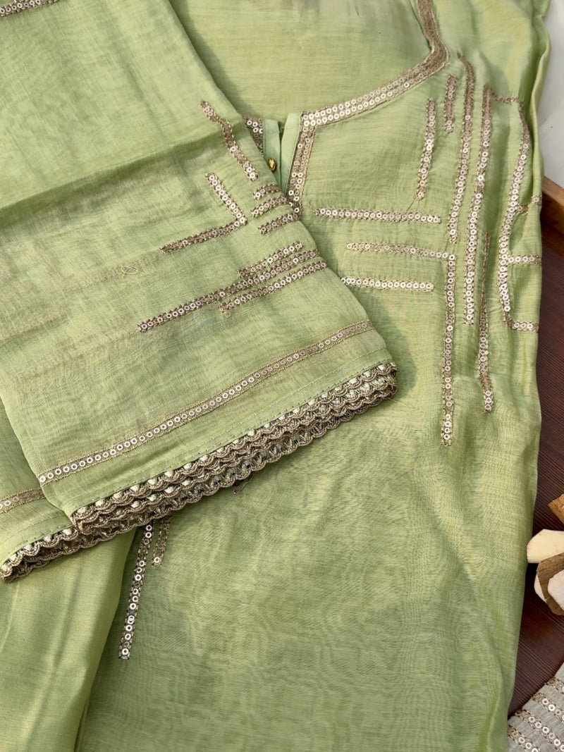 Arohi Pure Mul Chanderi Embroidered Kurta Set with Dupatta
