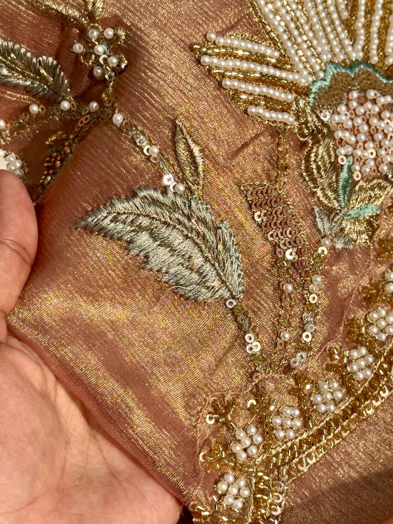Alezia Tissue Embroidered Kurta Set with Dupatta