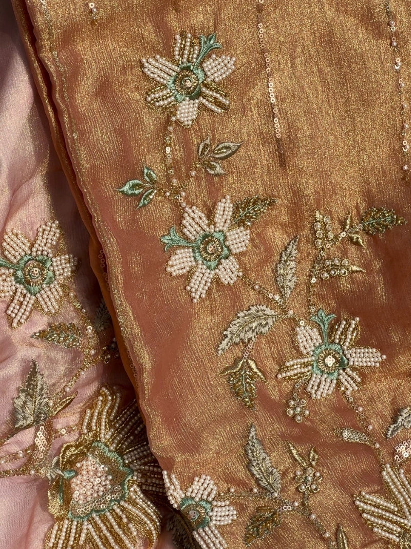 Alezia Tissue Embroidered Kurta Set with Dupatta