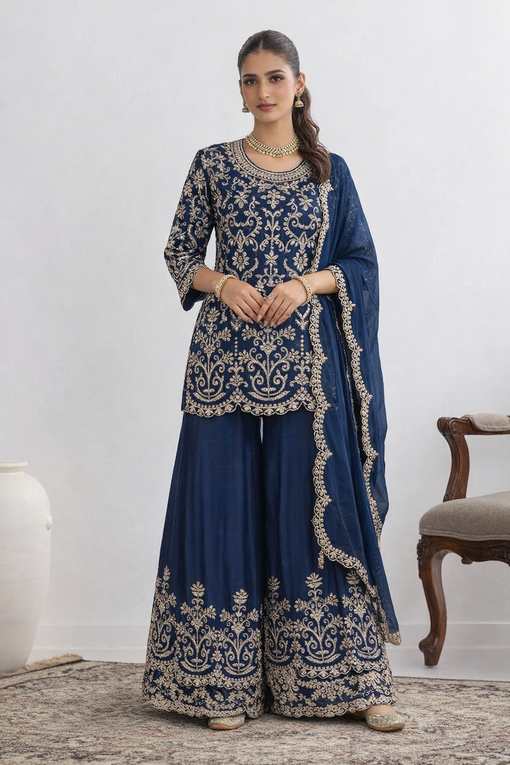 THE SANAIRA CHINON HANDWORK SHARARA SET