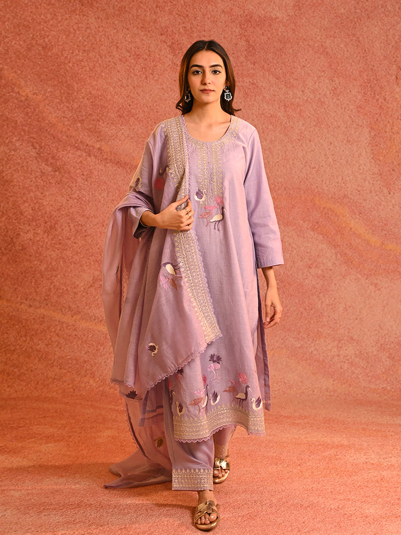 Aairah Pure Mul Cotton Suit Set with Dupatta