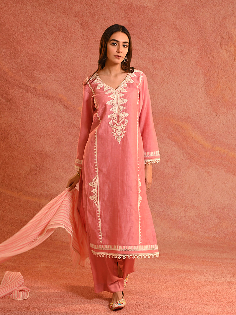 Zariya Pure Mul Cotton Suit Set With Dupatta