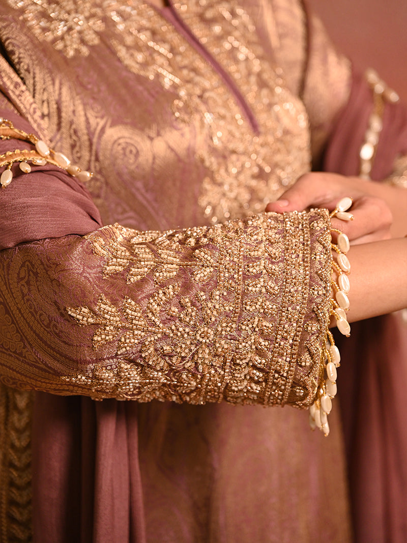 Mehreen Tissue Embroidered Sharara Set with Dupatta