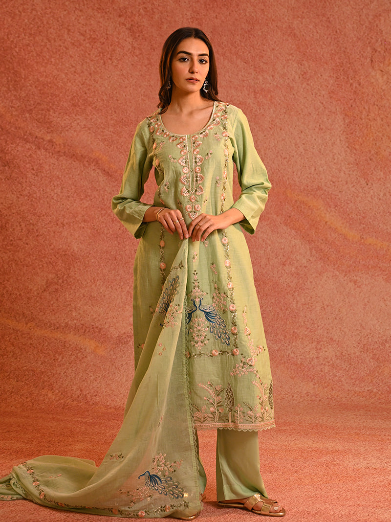 Morbagh Pure Mul Cotton Suit Set with Dupatta