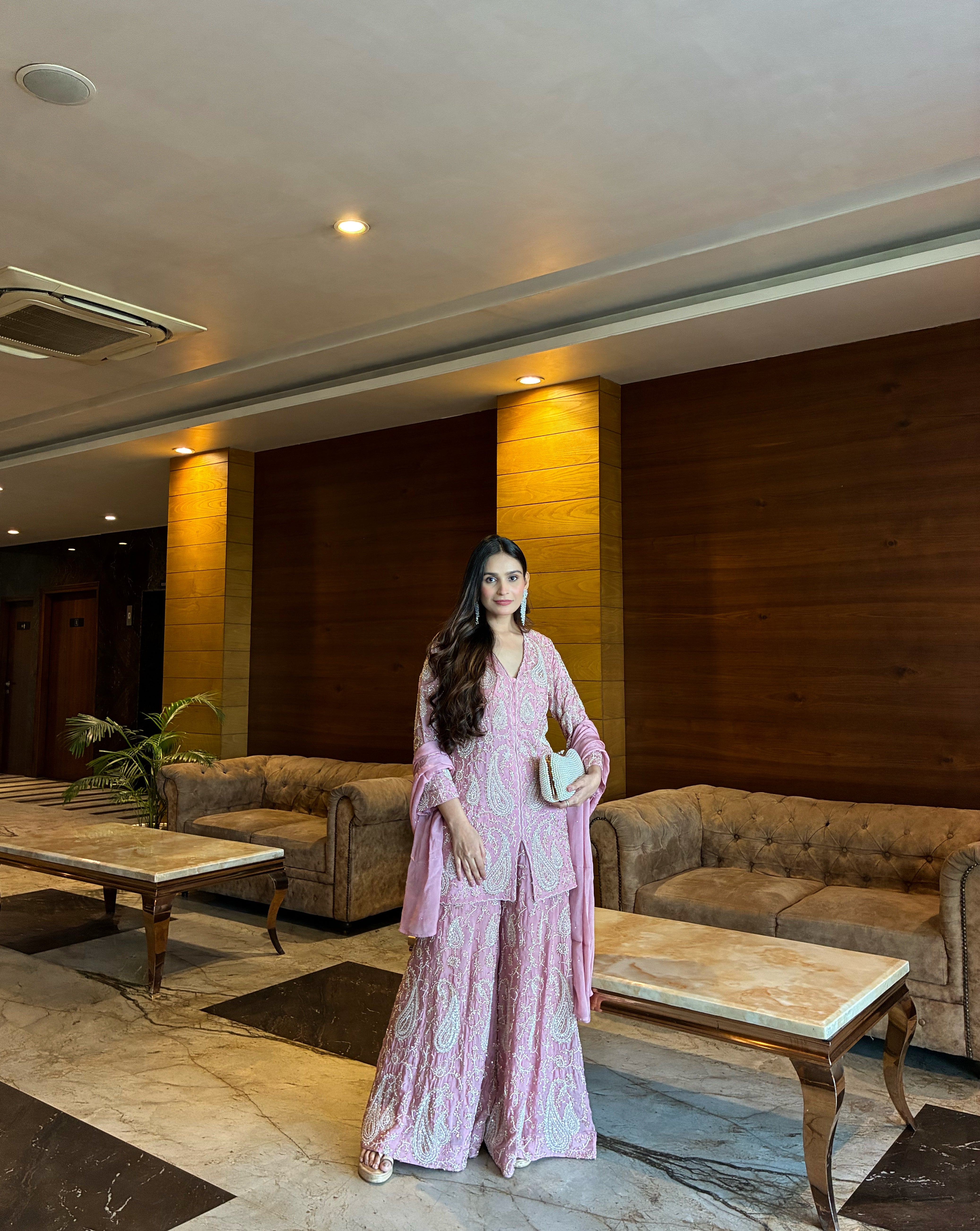 Apoorva Sharma in Aafiya Chinon Sharara Set
