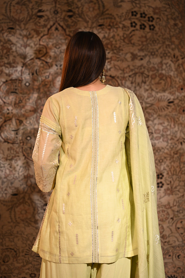 Noor-e-Pista Embroidered Suit Set