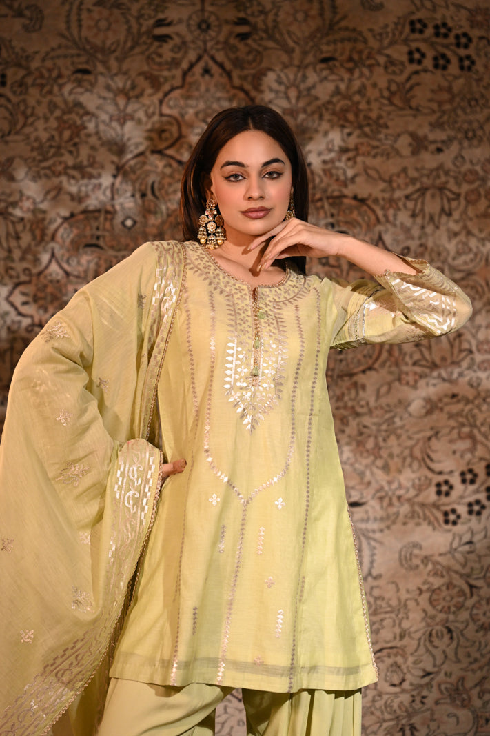 Noor-e-Pista Embroidered Suit Set