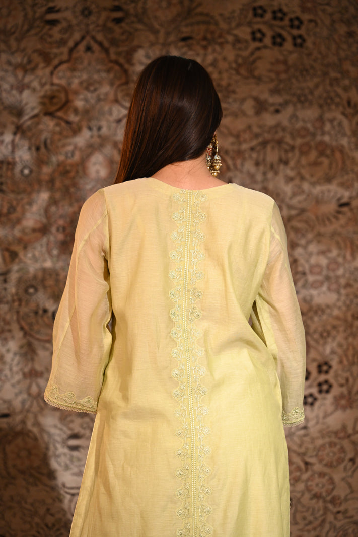 Pistachio Garden Embroidered Suit Set