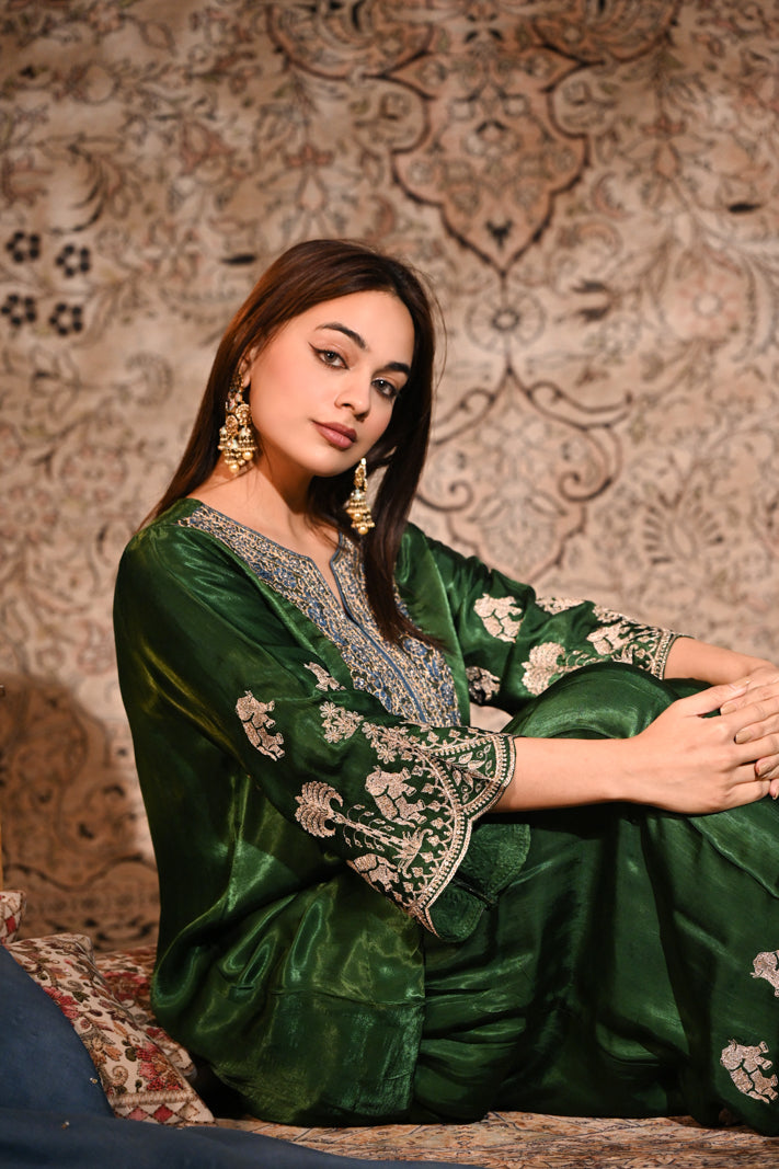 Emerald Noor Velvet Suit Set