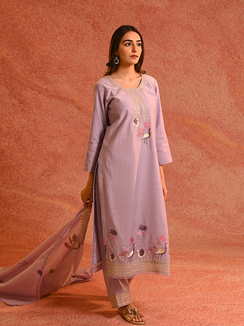 Aairah Pure Mul Cotton Suit Set with Dupatta