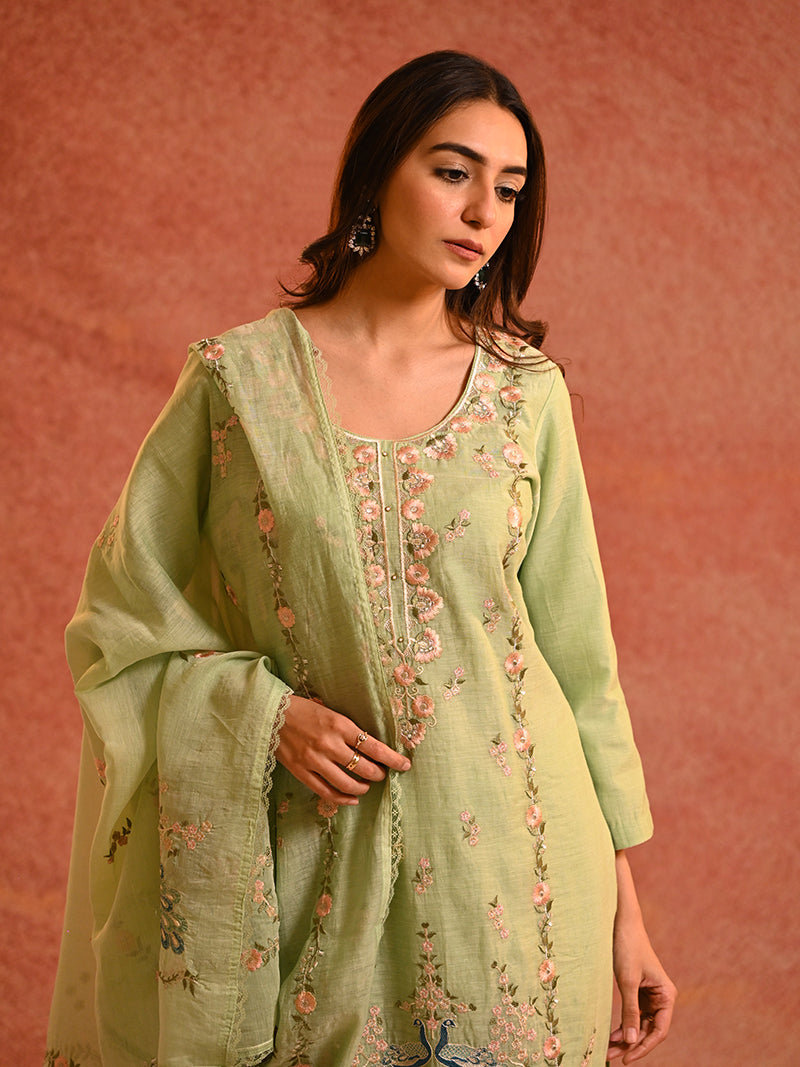 Morbagh Pure Mul Cotton Suit Set with Dupatta
