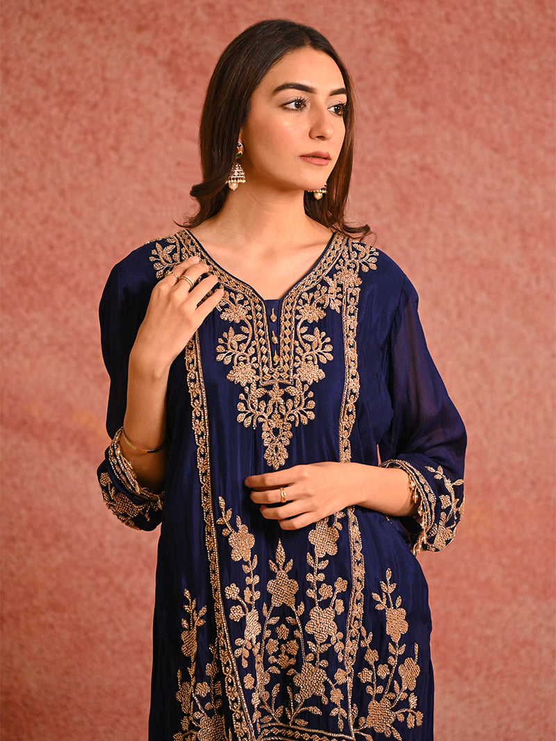 Ruhara Chinon Set with Dupatta