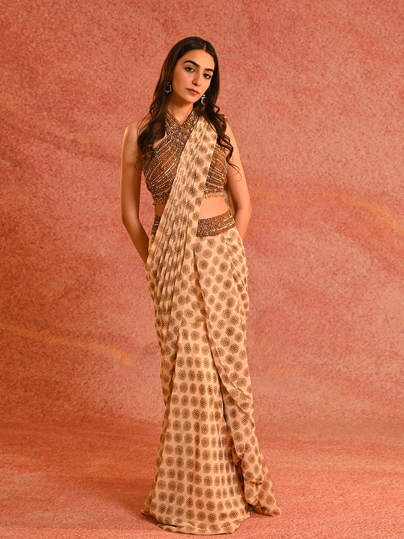 Lumina Pre-Draped Saree Set
