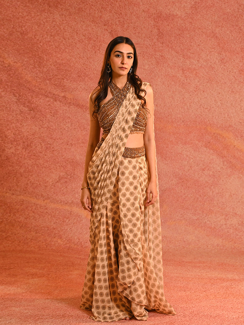 Lumina Pre-Draped Saree Set
