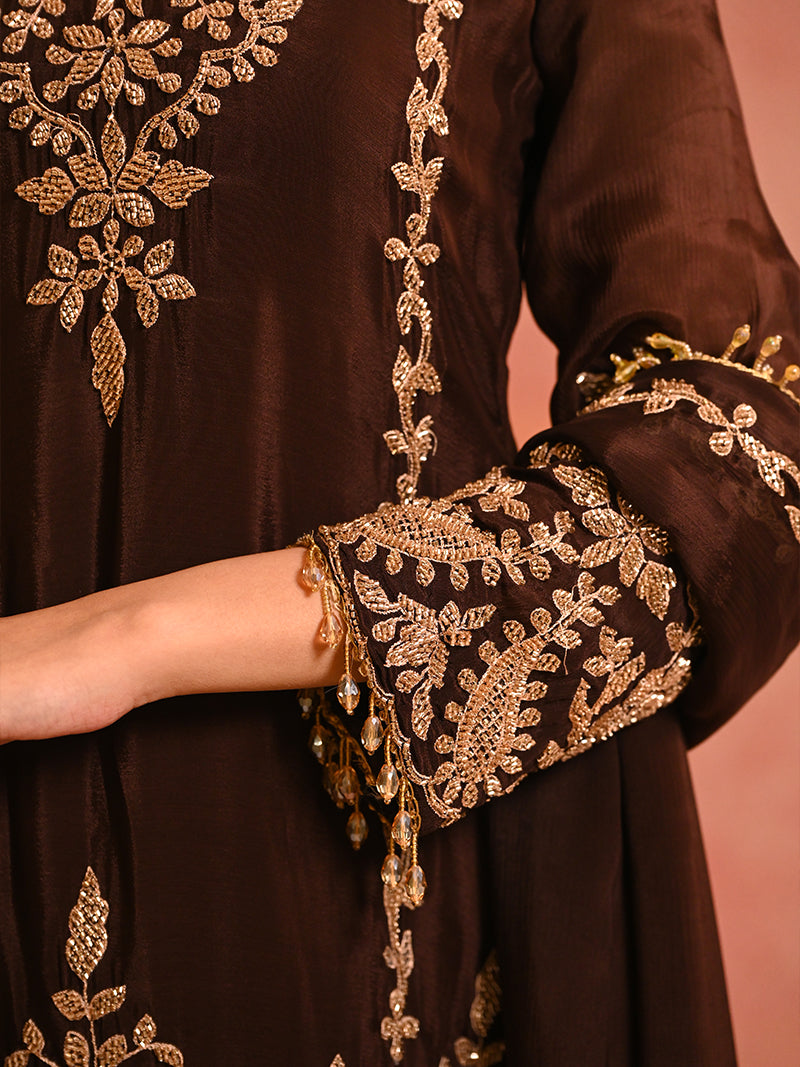 Mira Chinon Embroidered Suit Set with Dupatta