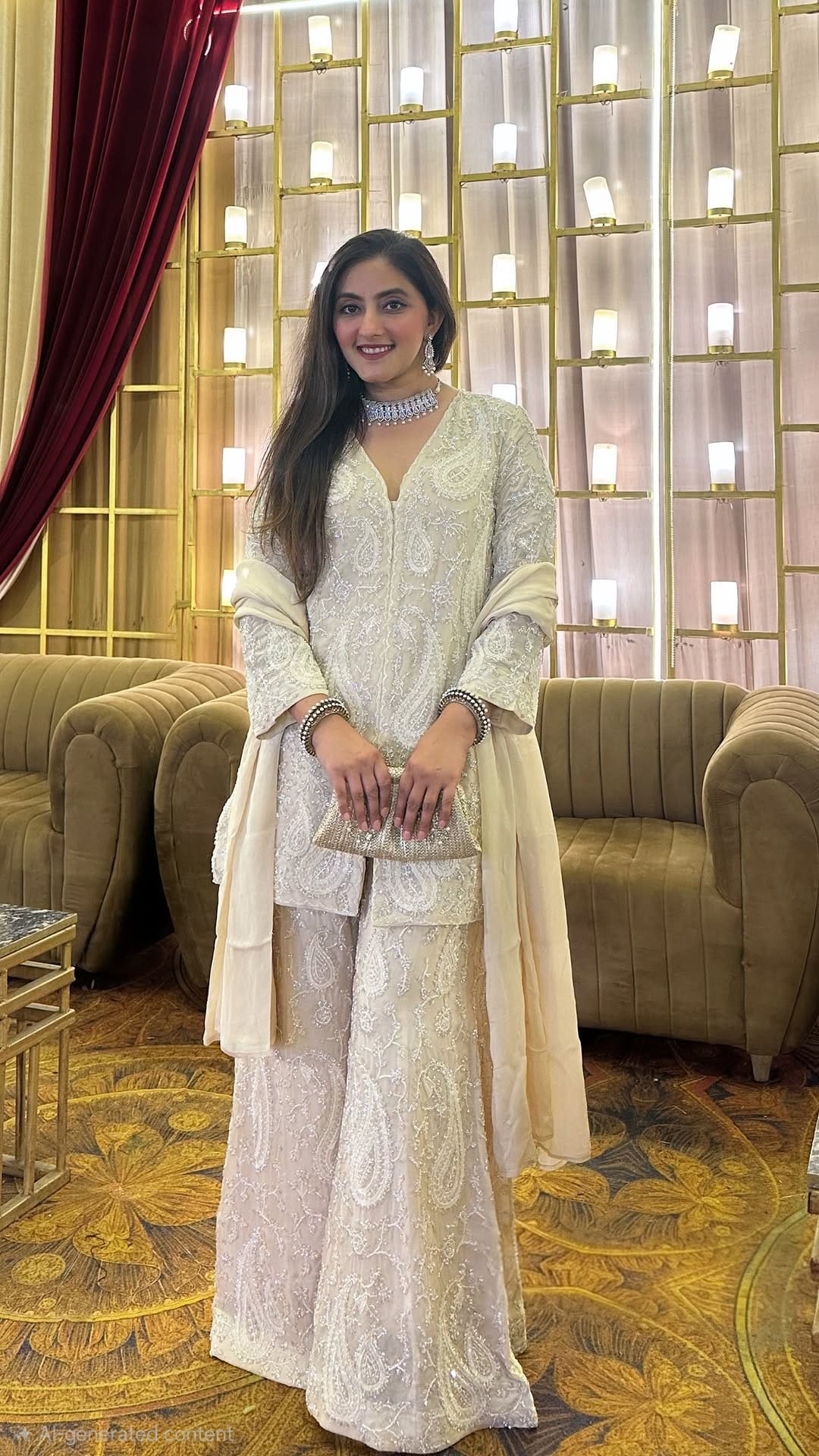 Aafiya Chinon Sharara Set with Dupatta