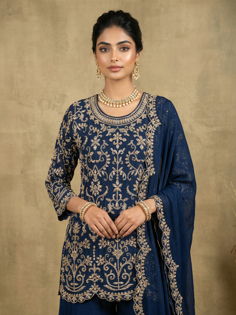 THE SANAIRA CHINON HANDWORK SHARARA SET