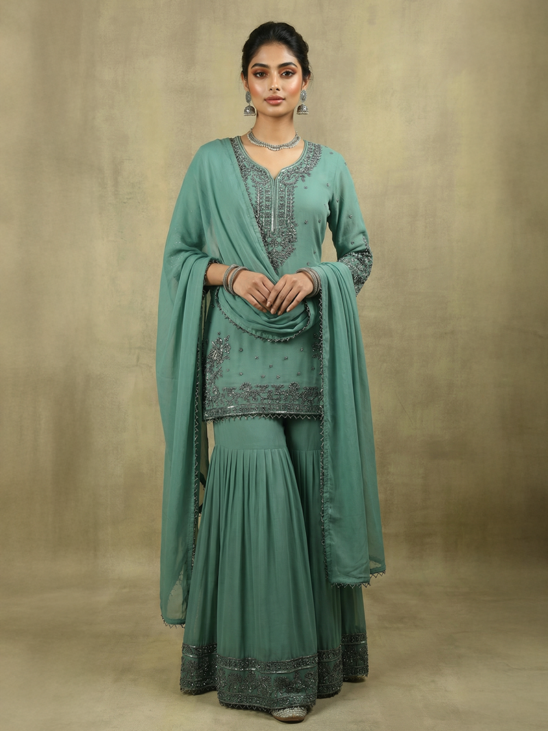 SAANJH CHINON GARARA SET