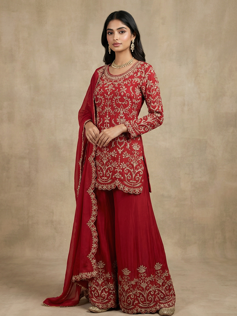 THE SANAIRA CHINON HANDWORK SHARARA SET