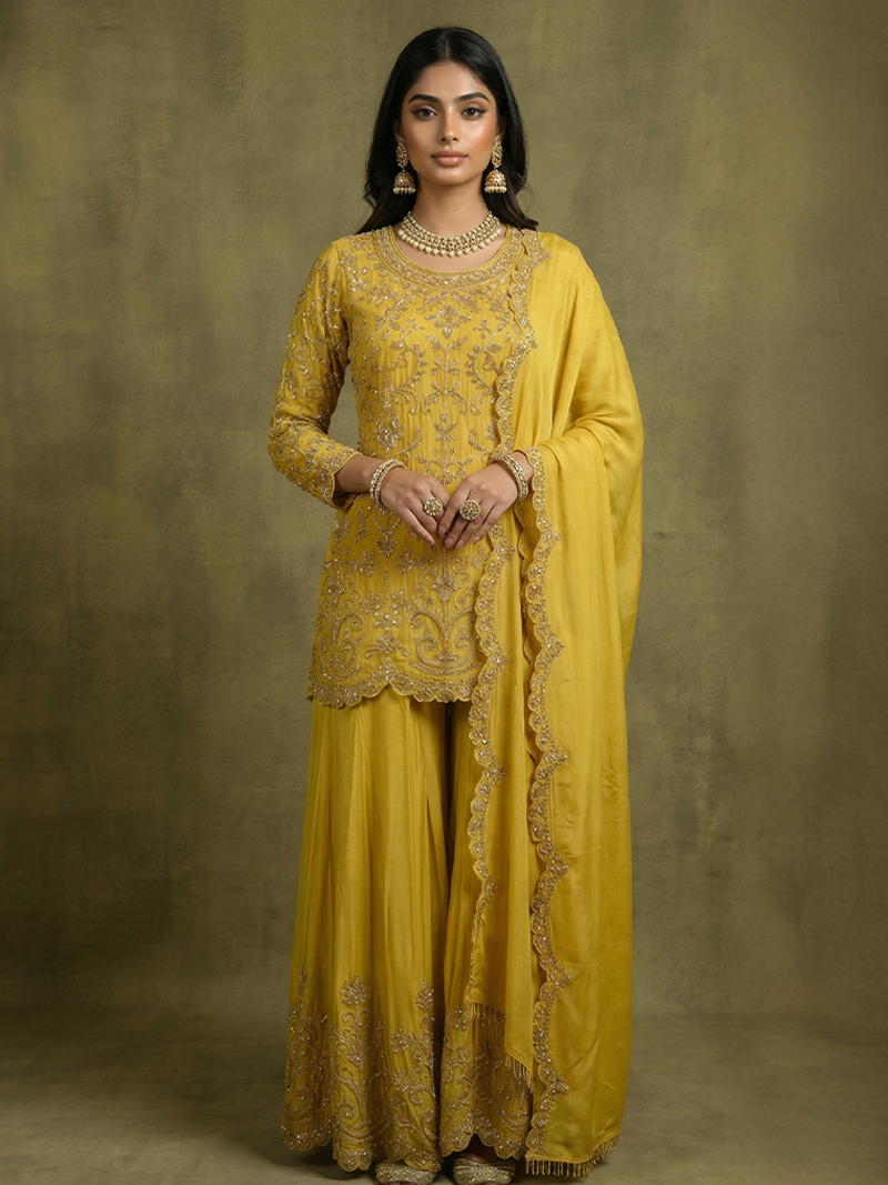 THE SANAIRA CHINON HANDWORK SHARARA SET